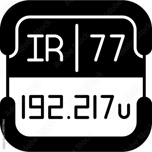 Iridium Periodic Table Element Icon
