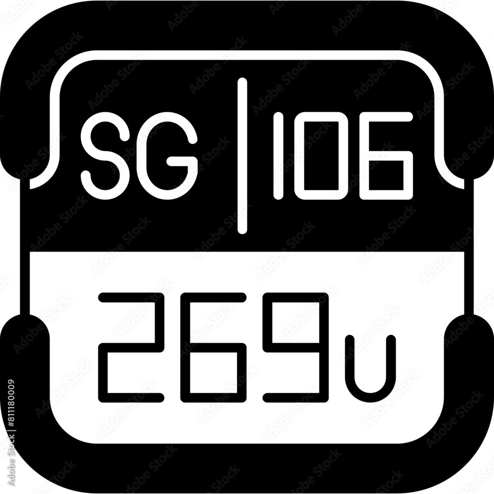 Seaborgium Periodic Table Element Icon Seaborgium Periodic Table Element Icon