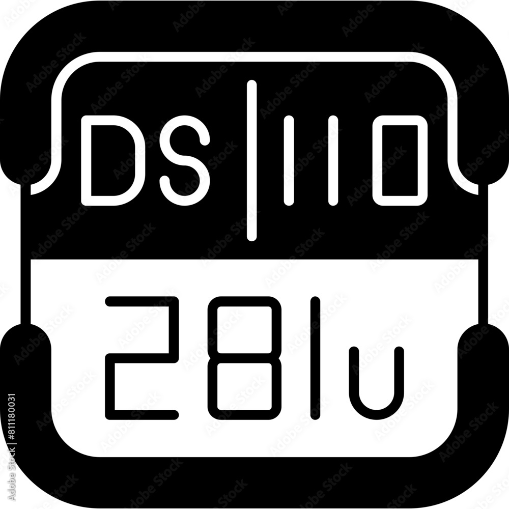 Darmstadtium Periodic Table Element Icon Darmstadtium Periodic Table Element Icon
