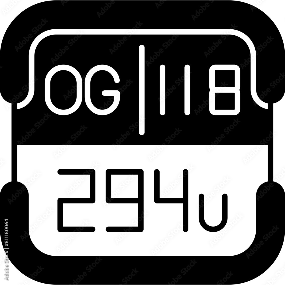Oganesson Periodic Table Element Icon Oganesson Periodic Table Element Icon