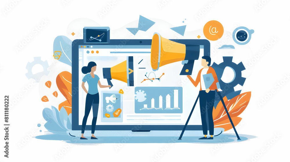 Photo realistic of Digital Marketing Team Analyzing Campaigns A digital marketing team optimizing future efforts with online campaign results analysis. Photo Stock Concept Photo realistic of Digital Marketing Team Analyzing Campaigns A digital marketing team optimizing future efforts with online campaign results analysis. Photo Stock Concept