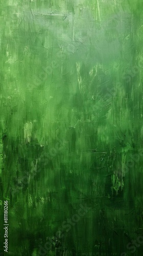 Verdant Impressions: Dark Green Abstract Oil Painting Background