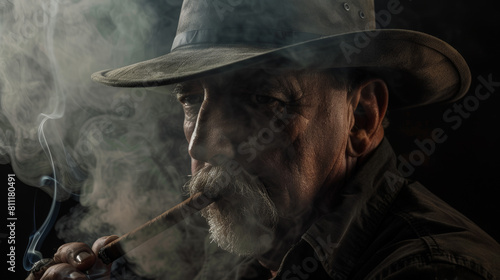 portrait of man with cigar