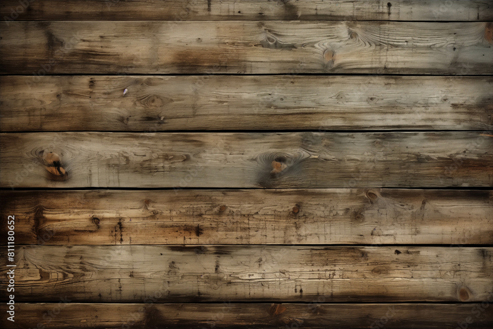 Naklejka premium An old dilapidated wooden house wall.