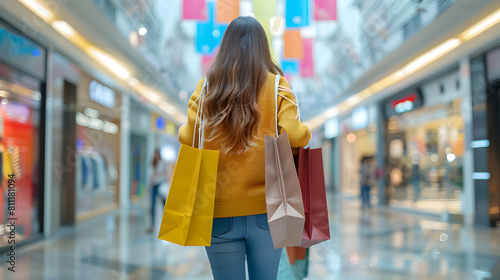 Field Researcher Collecting Consumer Surveys in Shopping Mall to Gauge Shopping Behavior Photo Realistic Stock Concept of Consumer Study and Data Collection in Retail Environment