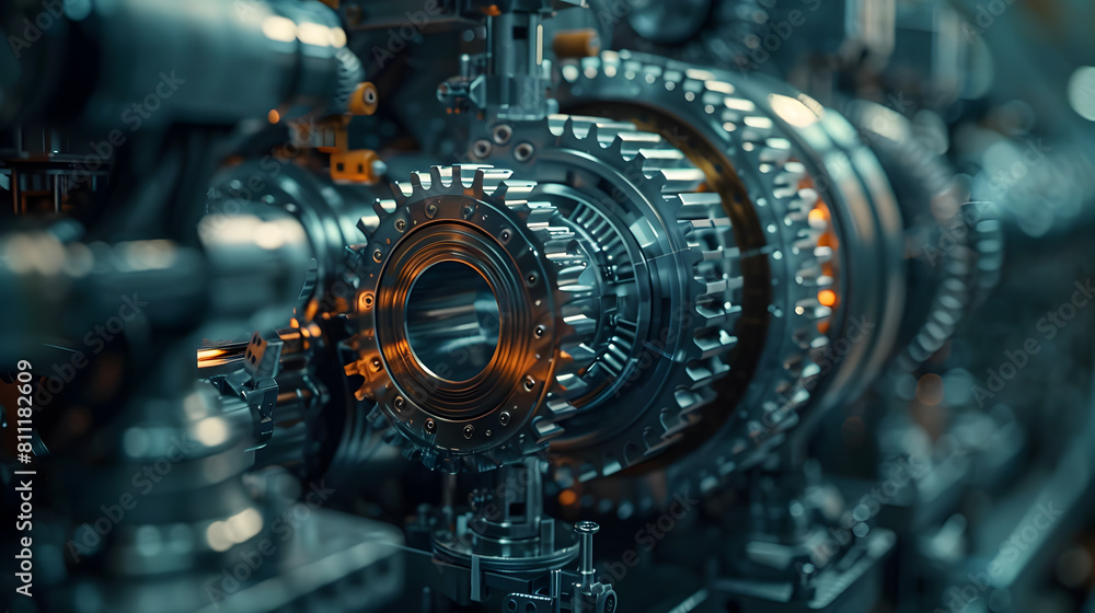 Close up View of Sophisticated Industrial Robotic Machinery Close up View of Sophisticated Industrial Robotic Machinery