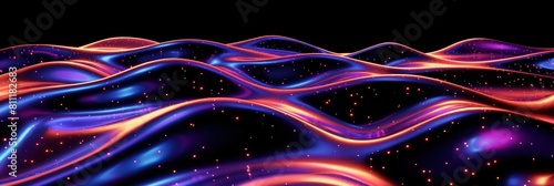 Dynamic blue and purple waves suitable for contemporary digital art.