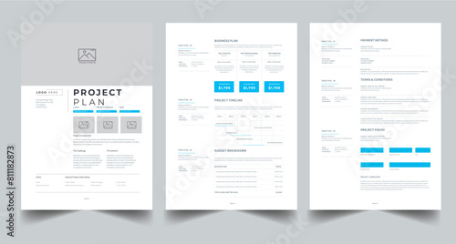 Project Plan, Project Proposal Template , Client Proposal Template , Business Proposal , Brief Proposal , Project Guide Template