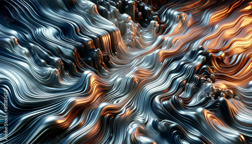 Abstract Representation of Liquid Metal Flow
 photo