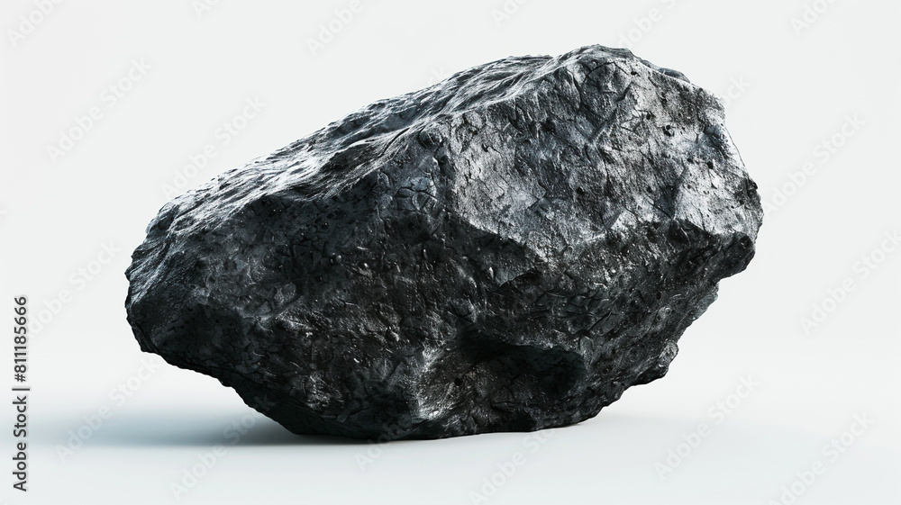 Meteorite on a white background Meteorite on a white background