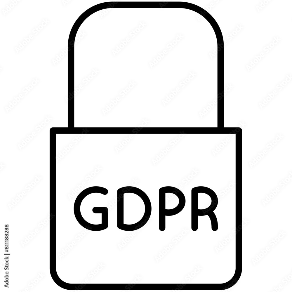 GDPR Data Security Outline Icon Pack GDPR Data Security Outline Icon Pack