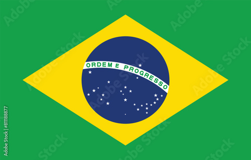 National flag of Brazil. Brazil Flag. 
