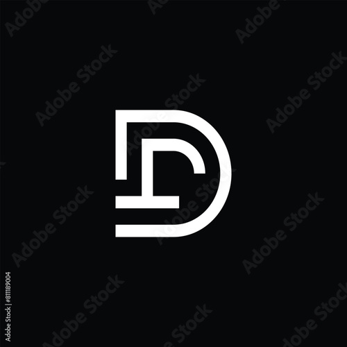 Initial based clean and minimal Logo. D letter creative fonts monogram icon symbol