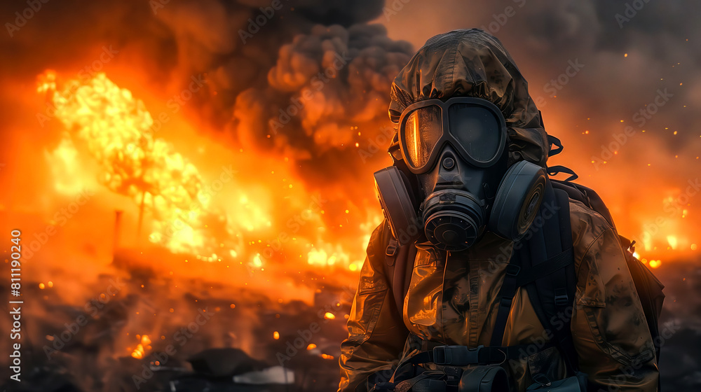 Nuclear war. Post-apocalyptic scene. Nuclear war. Post-apocalyptic scene.