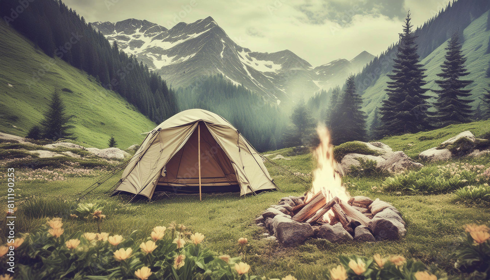 Enjoy camping and campfires in the mountains