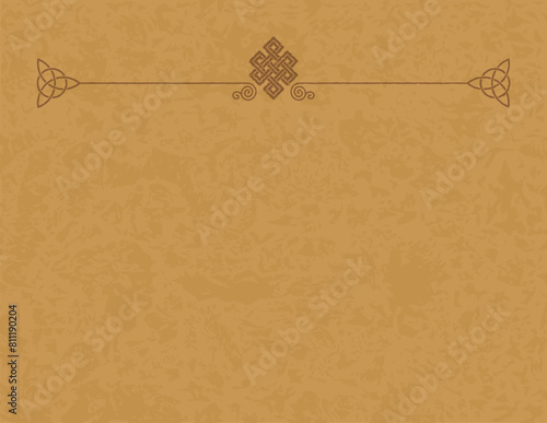 Horizontal Letter 11 x 8.5 Parchment - Celtic Triquetra Knot Header