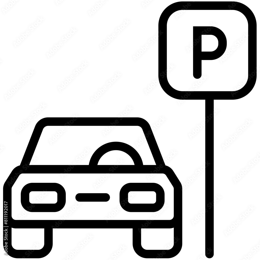 Car Parking Outline Icon Pack Car Parking Outline Icon Pack
