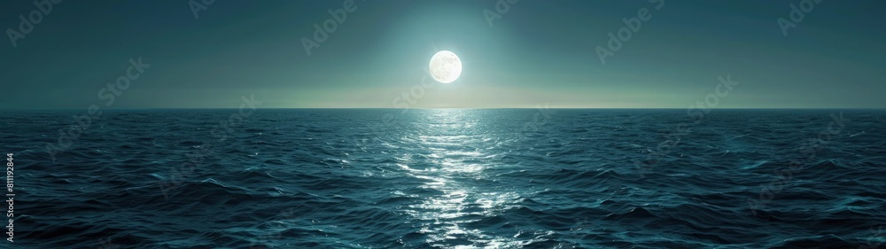 Moonlit Night Over the Sea Surface Moonlit Night Over the Sea Surface