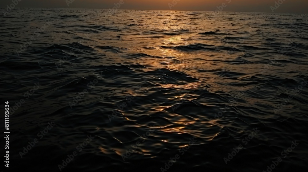 Faint Moonlight Reflecting on the Dark Sea Faint Moonlight Reflecting on the Dark Sea