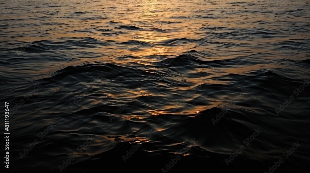 Faint Moonlight Reflecting on the Dark Sea Faint Moonlight Reflecting on the Dark Sea