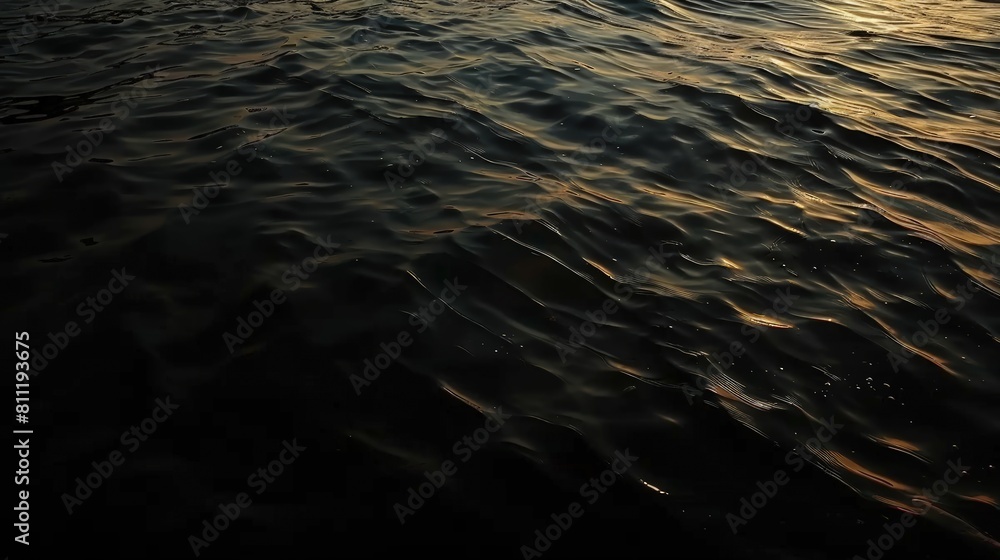 Faint Moonlight Reflecting on the Dark Sea