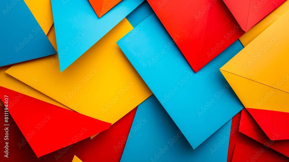 A colorful paper background with triangles. A colorful paper background with triangles.