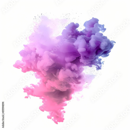 abstract purple and blue colored nebula explosion
