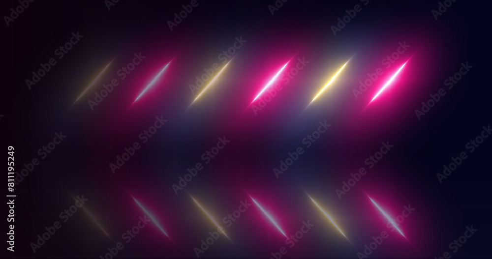 Neon stripes futuristic retro style technology loop. Diagonal laser beams glowing connection cyber floor reflective vibrant trendy broadcast dynamic elegant high speed motion bg. Neon stripes futuristic retro style technology loop. Diagonal laser beams glowing connection cyber floor reflective vibrant trendy broadcast dynamic elegant high speed motion bg.