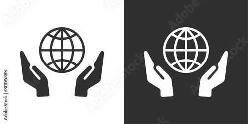 Save the world responsibility sign icon vector illustration design