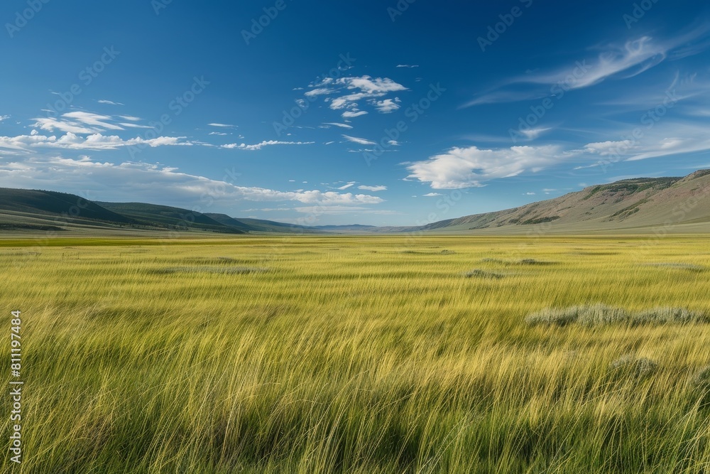 A wide open field with lush grass stretching towards distant mountains in the background, A field of grass stretching as far as the eye can see, creating a peaceful landscape A wide open field with lush grass stretching towards distant mountains in the background, A field of grass stretching as far as the eye can see, creating a peaceful landscape