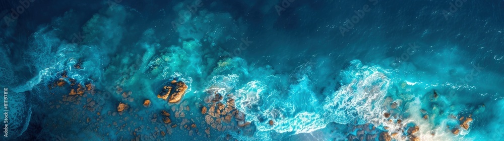 Fototapeta premium Beautiful view of the waves on the beach
