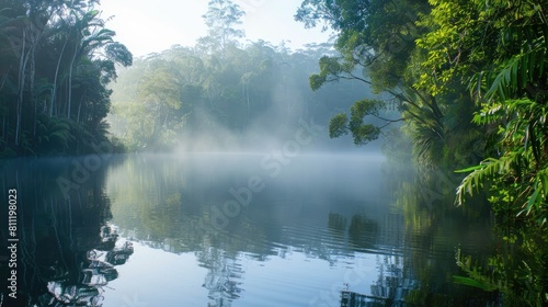 Experience the ethereal beauty of nature in the Dorrigo World Heritage Rainforest on a misty morning