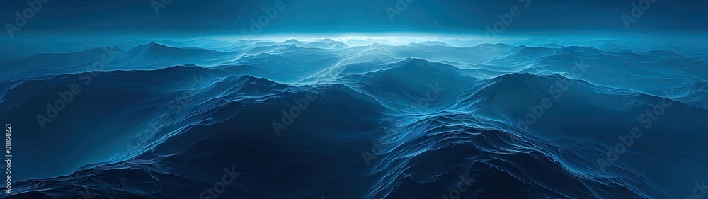 Obraz premium Aerial view of ocean surface waves