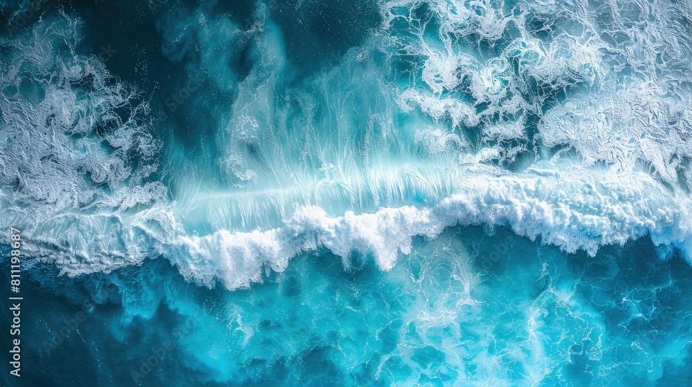 Fototapeta premium Beautiful view of the waves on the beach