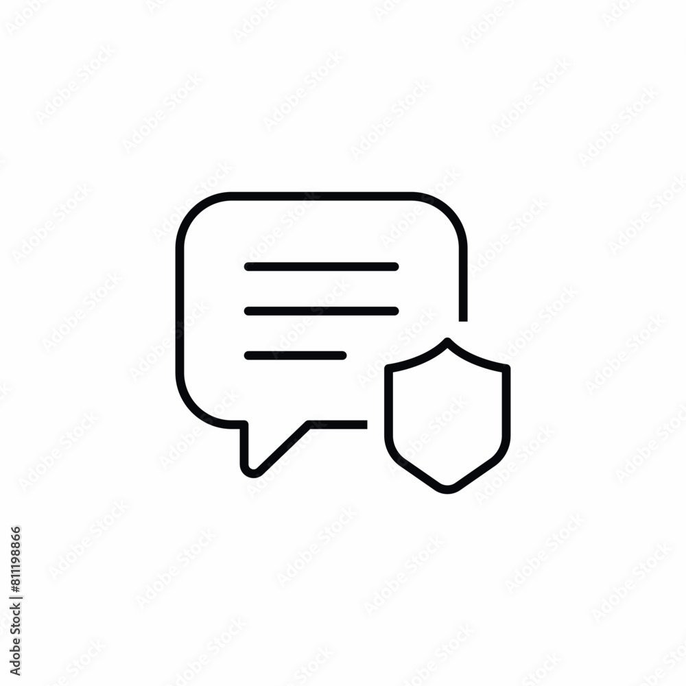 chat message protection security icon chat message protection security icon