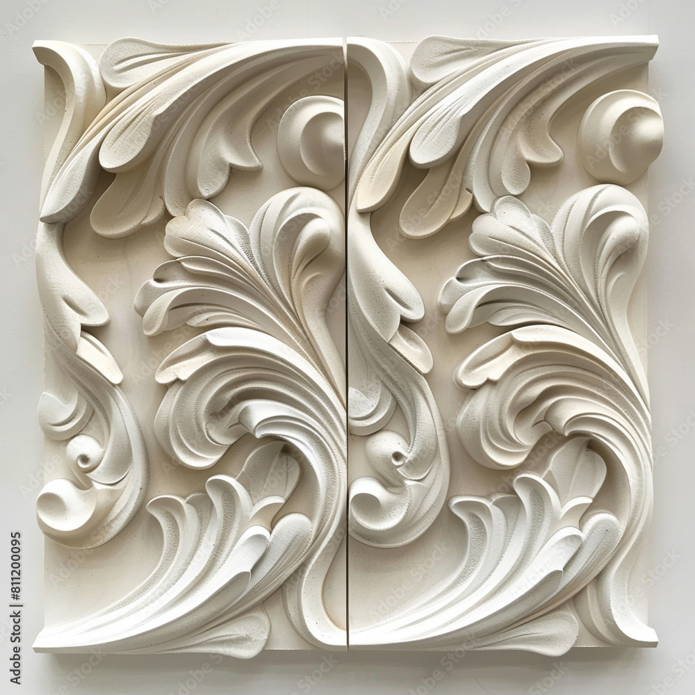 Gypsum reception board shapes, two pieces Gypsum reception board shapes, two pieces
