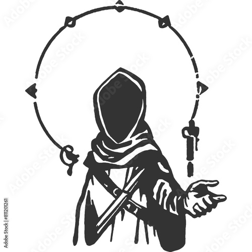 Obscured Identities Vintage Illustration Vector