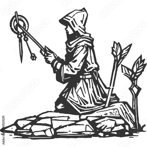 Obscured Identities Vintage Illustration Vector