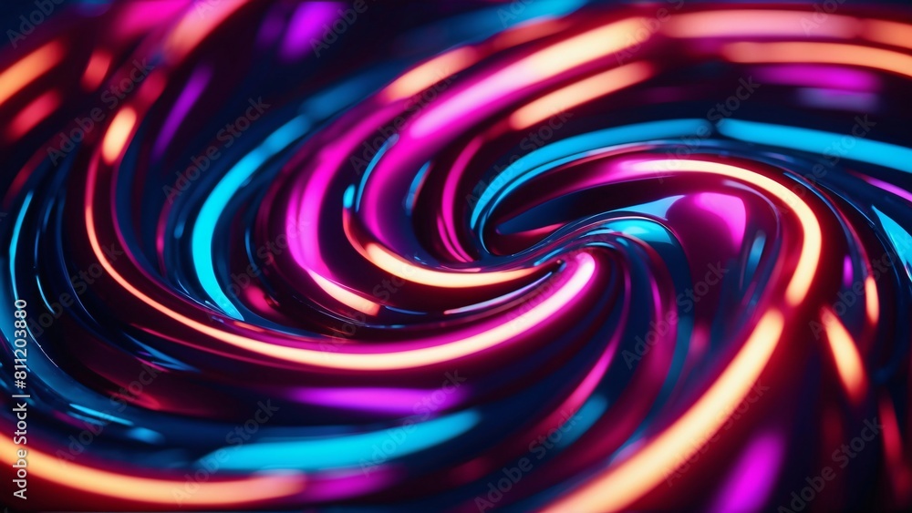 3D futuristic render of neon waves in dark purple, red and golden tones. Wallpaper header for business technology presentation concept. 3D futuristic render of neon waves in dark purple, red and golden tones. Wallpaper header for business technology presentation concept.