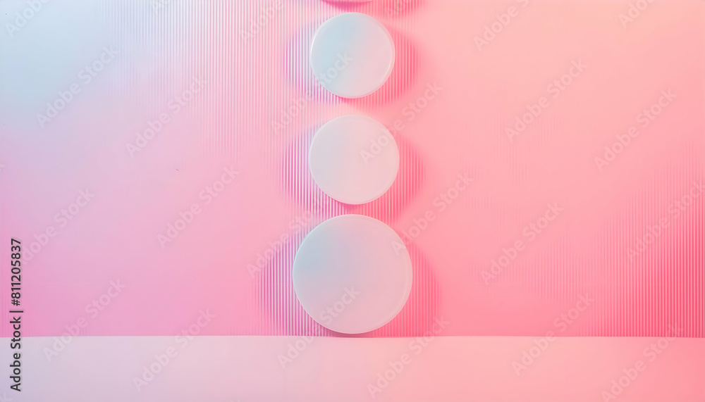 Colorful holographic gradient background design on the pink pastel background. Colorful holographic gradient background design on the pink pastel background.