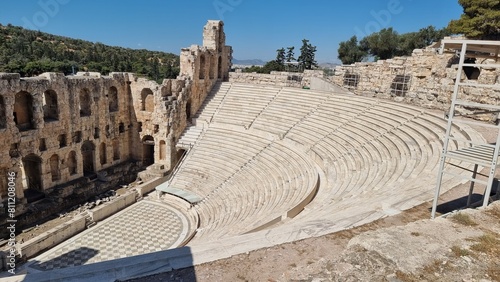 greece athens roman theater in acropolis odeon of herodes atticus photo