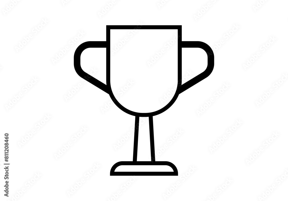 Icono negro de copa o trofeo en fondo blanco. Icono negro de copa o trofeo en fondo blanco.