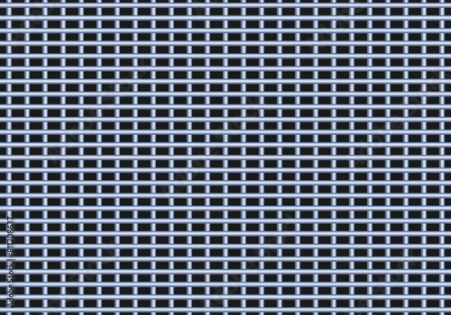 Fondo de reja metálica azul en fondo negro.