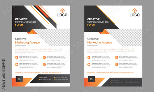 Flyer Design Set. Template for infographics. 2 Different Variation