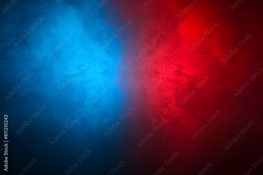 blue and red lights merging in the center with a soft glowing effect blue and red lights merging in the center with a soft glowing effect
