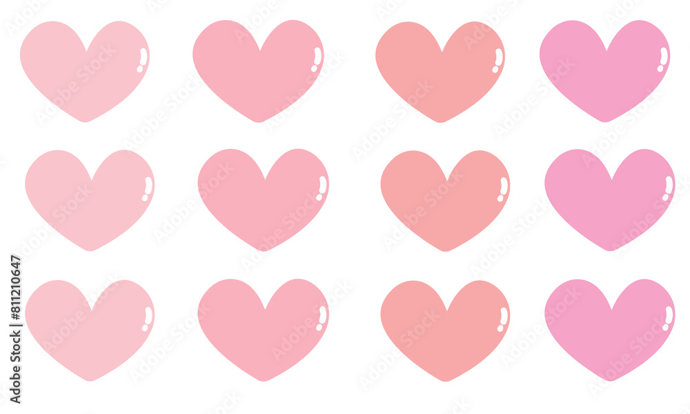 hearts pink many icon hearts pink many icon