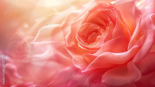 Soft and blurry style of a rose colored background