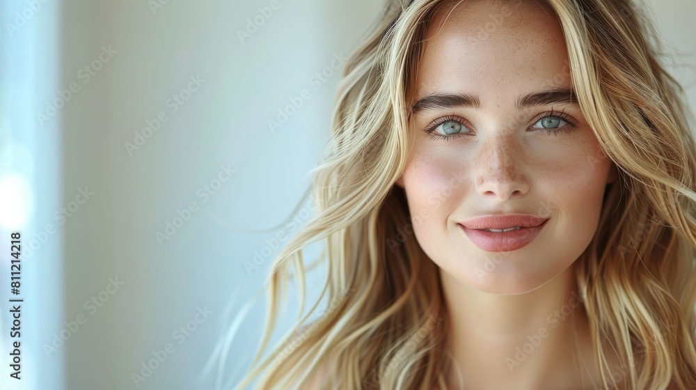 A beautiful and amazing woman in her early twenties with beautiful blonde hair and smile. Generative AI. A beautiful and amazing woman in her early twenties with beautiful blonde hair and smile. Generative AI.
