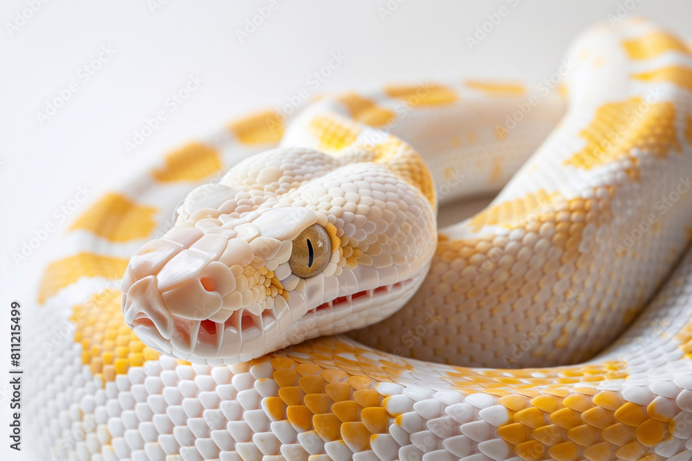white snake with yellow spots white snake with yellow spots