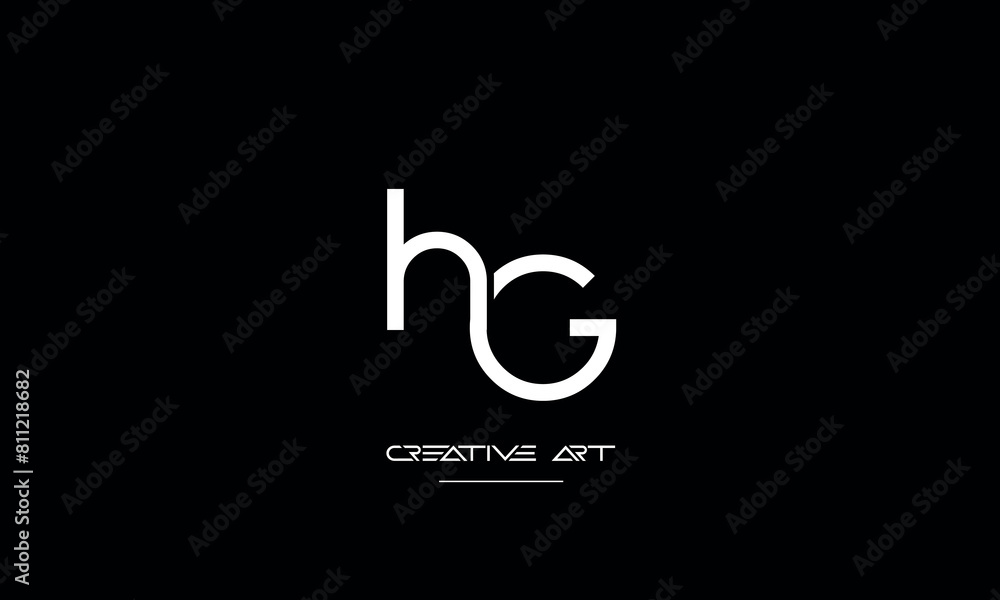 GH, HG, G, H abstract letters logo monogramn GH, HG, G, H abstract letters logo monogramn